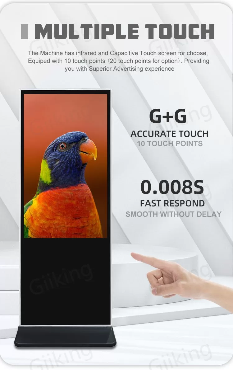 Digital signage kiosk-floor standing digital signage-kiosk digital signage supplier-Capacitive touch screen