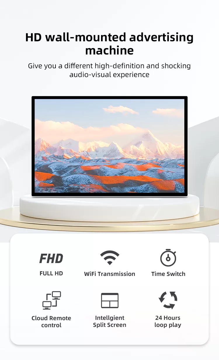 Wall mounted digital display screen- digital display screen advertising-digital signage solution providers-Main features