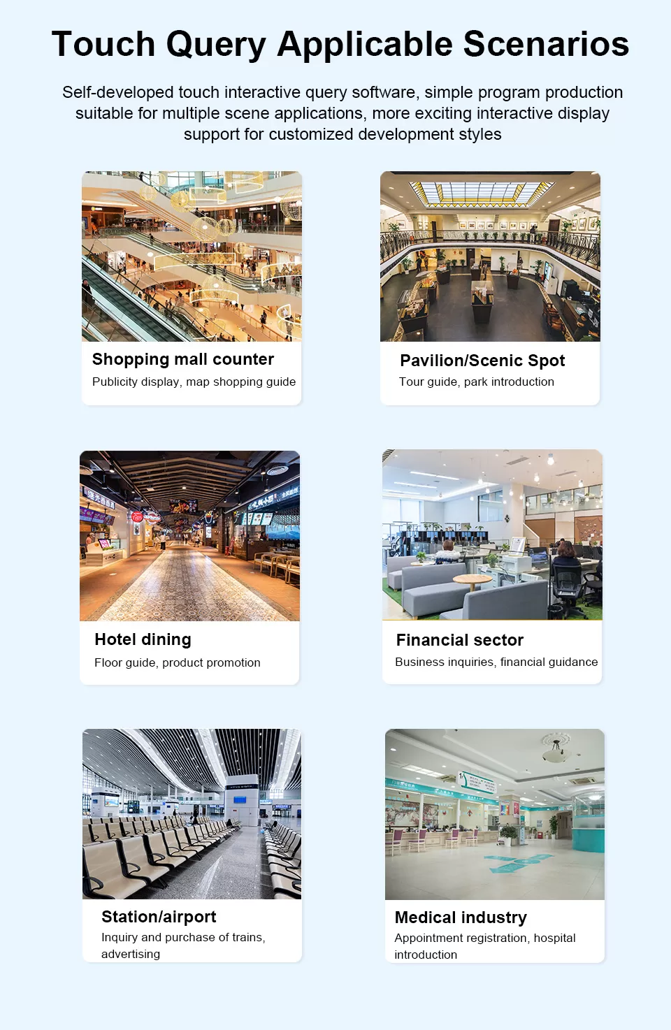 information kiosks-interactive kiosk-touchscreen kiosk-digital information kiosk-kiosk information- applied to different Scenarios