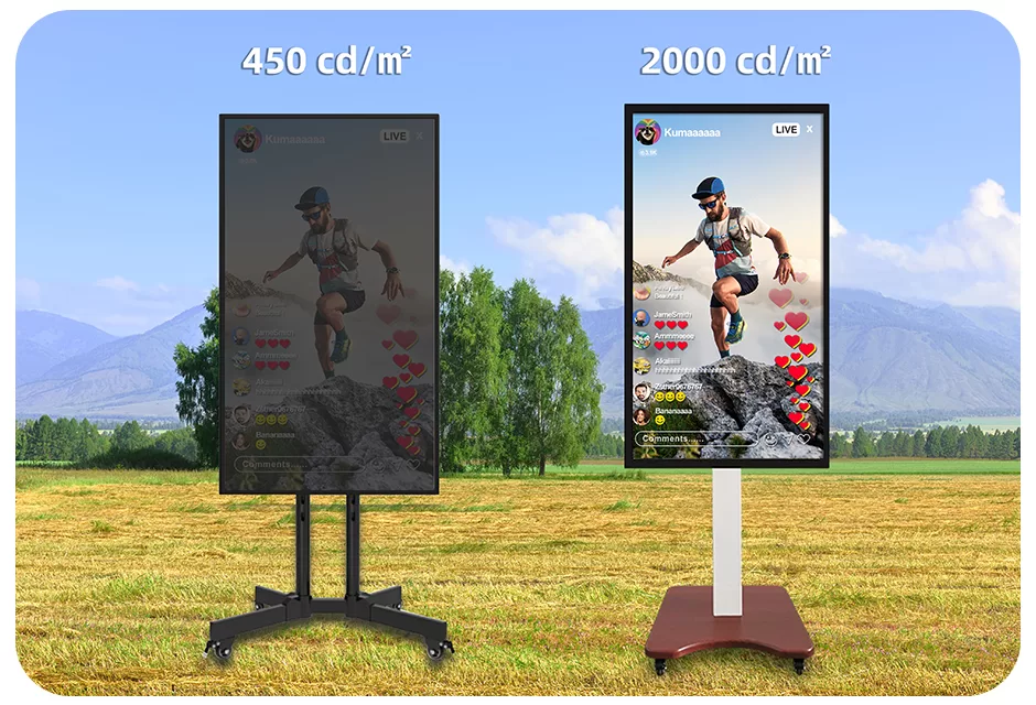 Experience the brilliance of outdoor live streaming with the A3 outdoor live stream machine. With its high brightness feature reaching up to 2000 cd/㎡, enjoy stunning visuals even in bright outdoor settings. Illuminate your live streams and captivate your audience with crystal-clear images and vibrant colors. Elevate your outdoor broadcasting with the A3's exceptional brightness capabilities.