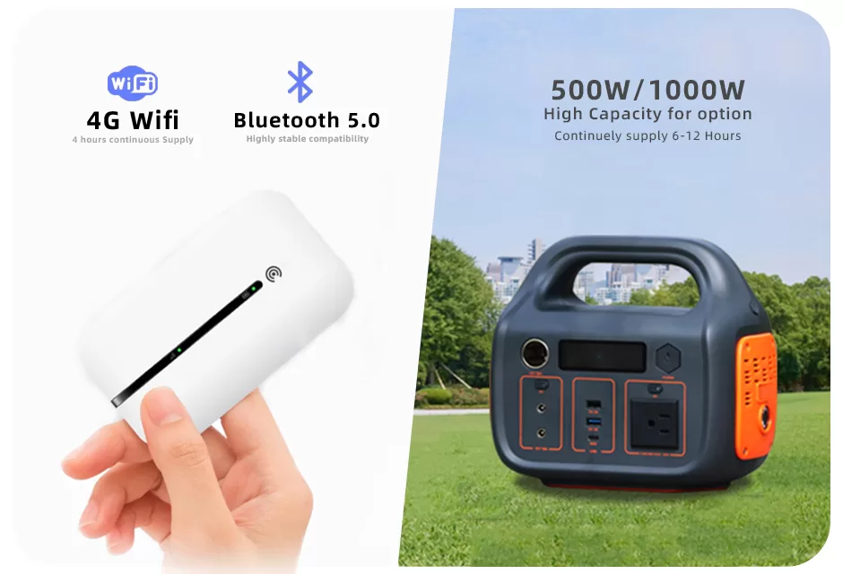 Enhance your outdoor live streaming setup with our optional portable WiFi and power supply. Stay connected and powered up on the go, ensuring seamless streaming from any location. Enjoy the freedom to stream outdoors with reliable internet connectivity and a reliable power source. Take your live streaming to new heights with our outdoor live streaming equipment and the convenience of portable WiFi and power supply.