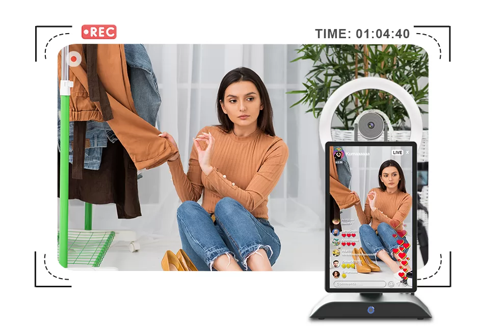 Giiking Intelligent Technology | <table style="height: 184px; width: 100%; border-collapse: collapse; border-color: #ffffff; background-color: #ffffff; border-style: none;"> <tbody> <tr style="border-style: none; border-color: #ffffff; background-color: #ffffff;"> <td style="width: 50%; height: 46px; border-style: none; border-color: #ffffff; background-color: #ffffff;"><span style="font-family: arial, helvetica, sans-serif;">● 15.6″ All-in-one Design</span></td> <td style="width: 50%; height: 46px; border-style: none; border-color: #ffffff; background-color: #ffffff;"><span style="font-family: arial, helvetica, sans-serif;">● Pro-level Live System</span></td> </tr> <tr style="border-style: none; border-color: #ffffff; background-color: #ffffff;"> <td style="width: 50%; height: 46px; border-style: none; border-color: #ffffff; background-color: #ffffff;"><span style="font-family: arial, helvetica, sans-serif;">● Sonny 800MP Camera</span></td> <td style="width: 50%; height: 46px; border-style: none; border-color: #ffffff; background-color: #ffffff;"><span style="font-family: arial, helvetica, sans-serif;">●  Adjustable Fill Lights</span></td> </tr> <tr style="border-style: none; border-color: #ffffff; background-color: #ffffff;"> <td style="width: 50%; height: 46px; border-style: none; border-color: #ffffff; background-color: #ffffff;"><span style="font-family: arial, helvetica, sans-serif;">● G+G Capacitive Touch</span></td> <td style="width: 50%; height: 46px; border-style: none; border-color: #ffffff; background-color: #ffffff;"><span style="font-family: arial, helvetica, sans-serif;">● MTK 8-Core Chipset</span></td> </tr> <tr style="border-style: none; border-color: #ffffff; background-color: #ffffff;"> <td style="width: 50%; height: 46px; border-style: none; border-color: #ffffff; background-color: #ffffff;"><span style="font-family: arial, helvetica, sans-serif;">● Android 11 System</span></td> <td style="width: 50%; height: 46px; border-style: none; border-color: #ffffff; background-color: #ffffff;"><span style="font-family: arial, helvetica, sans-serif;">● Rich Interface</span></td> </tr> </tbody> </table>